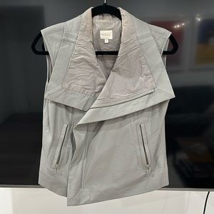 Golde grey leather vest size M